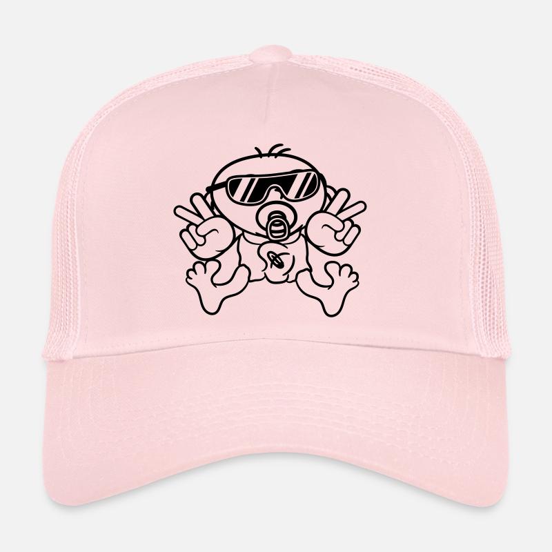 Sonnenbrille Peace Zeichen Schnuller Cool Baby Trucker Cap