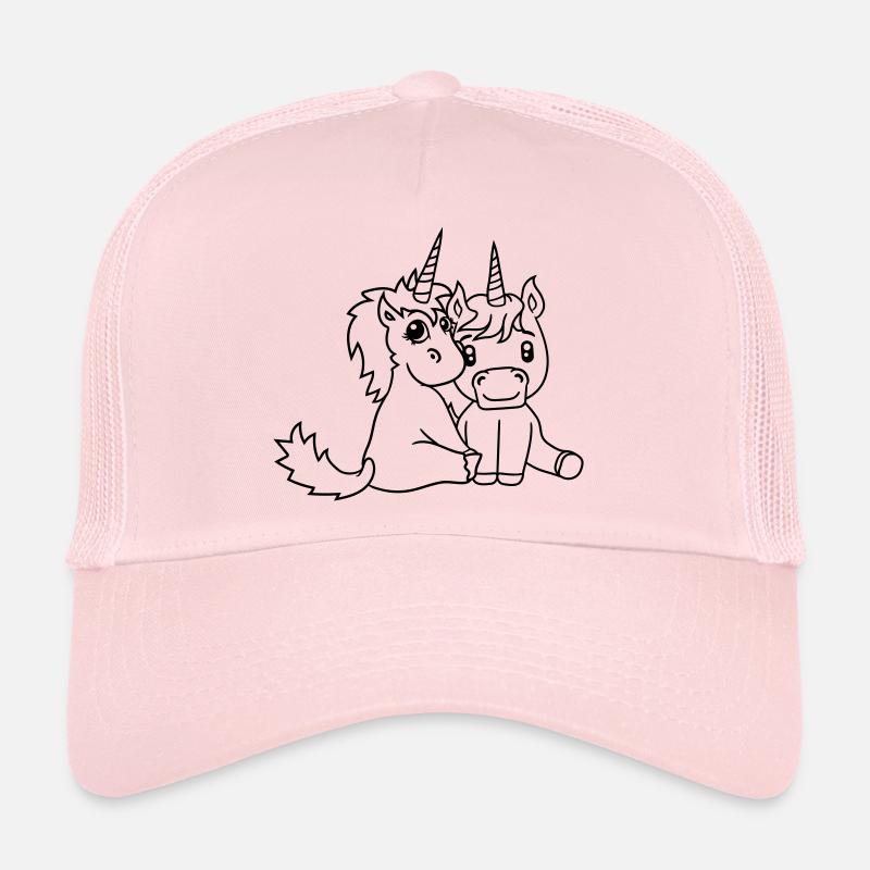 paar liebe pärchen verliebt junge einhorn unicorn - Trucker Cap - Hellrosa