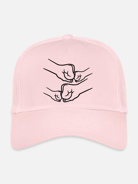 Papa Mama Enfants - Casquette trucker  - rose pâle - Devant