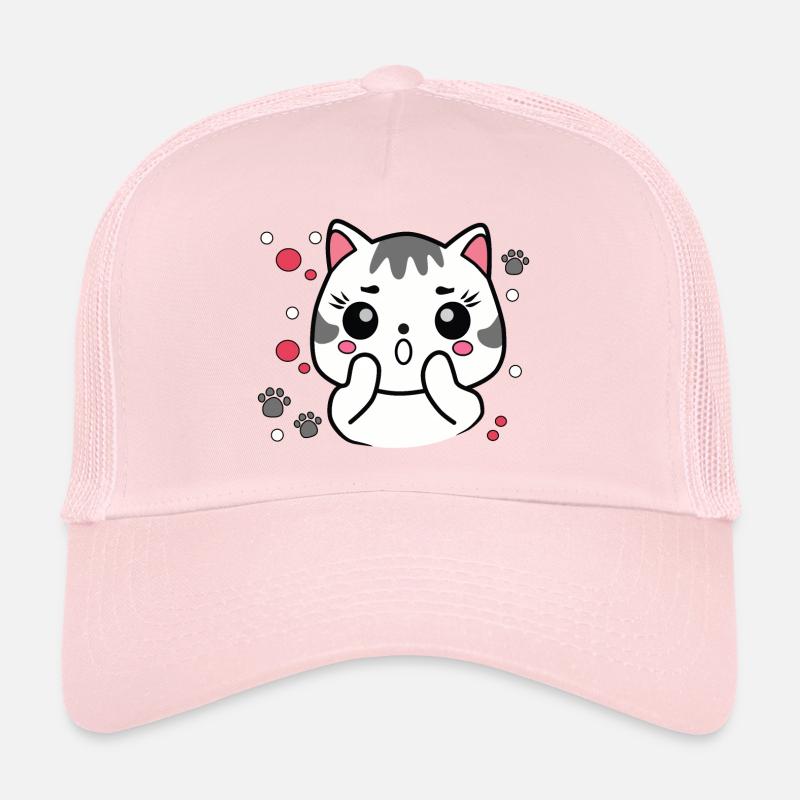 Chat mignon surpris Casquette trucker 