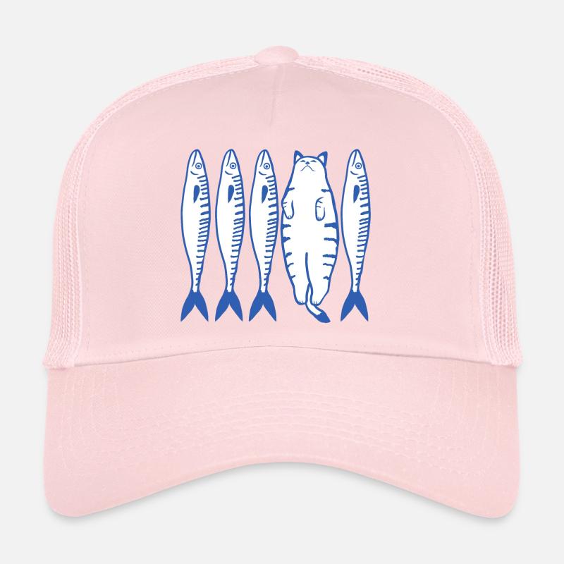 chat blanc et companie Casquette trucker 