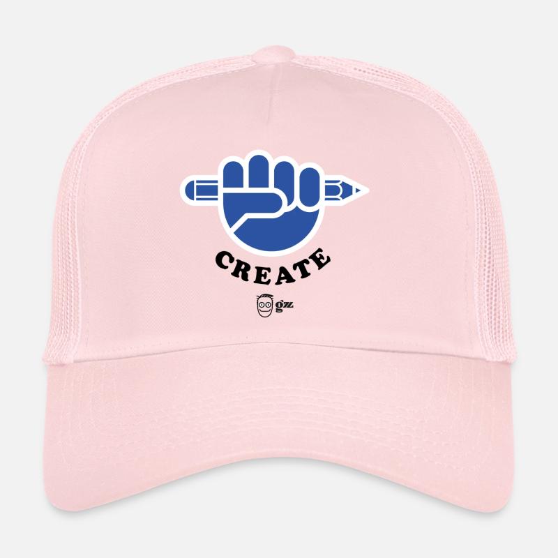 Create ! - Casquette trucker  - rose pâle