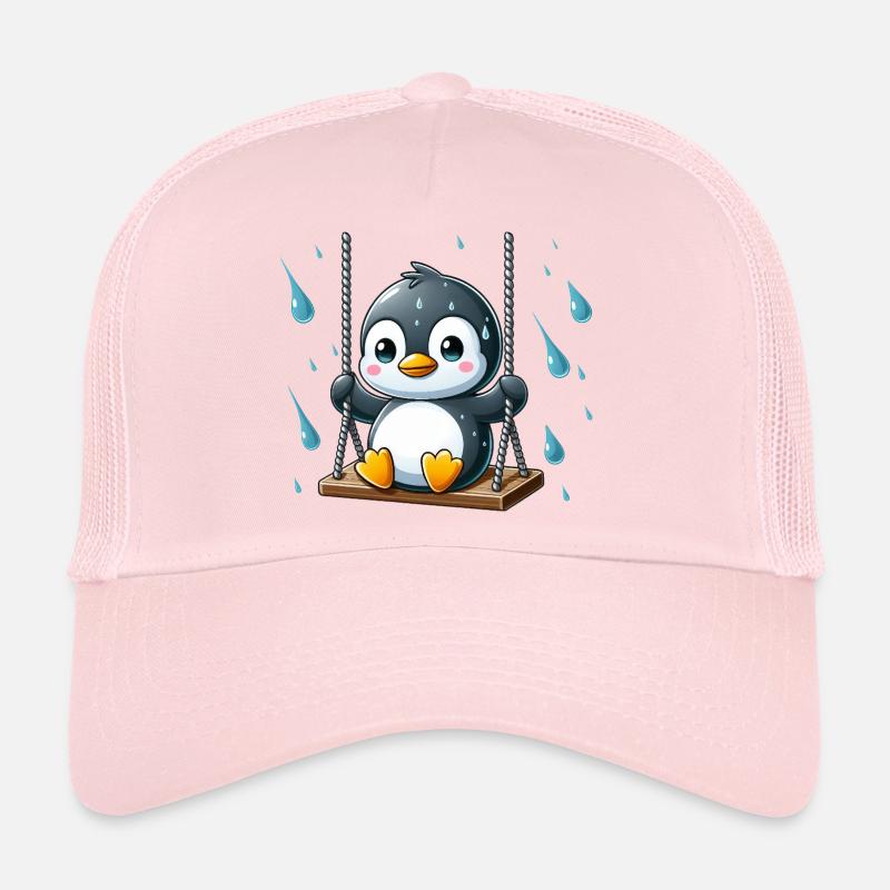 Kawaii Pinguin Introvert Emotionale Vibes Regen Trucker Cap