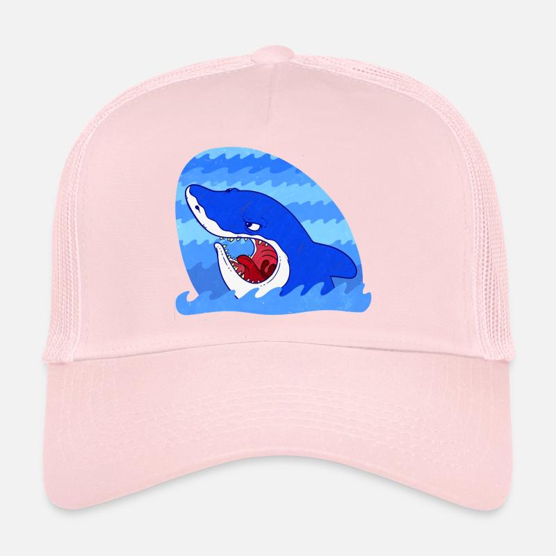 Grim Shark - Trucker Cap - Hellrosa