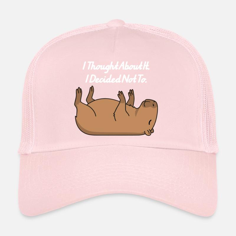 Capybara Lying Humor Procrastination Sloth Trucker Cap