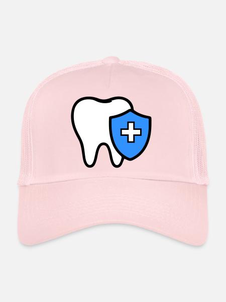 Icône de la dent dentiste - Casquette trucker  - rose pâle - Devant