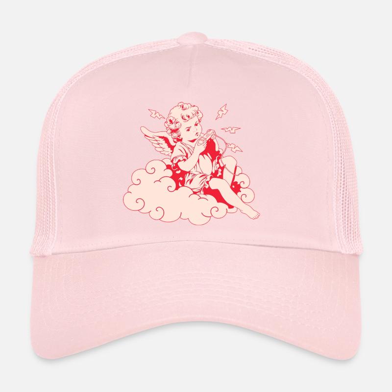 Wütender Gaming Cherub – Lag Blitze - Trucker Cap - Hellrosa