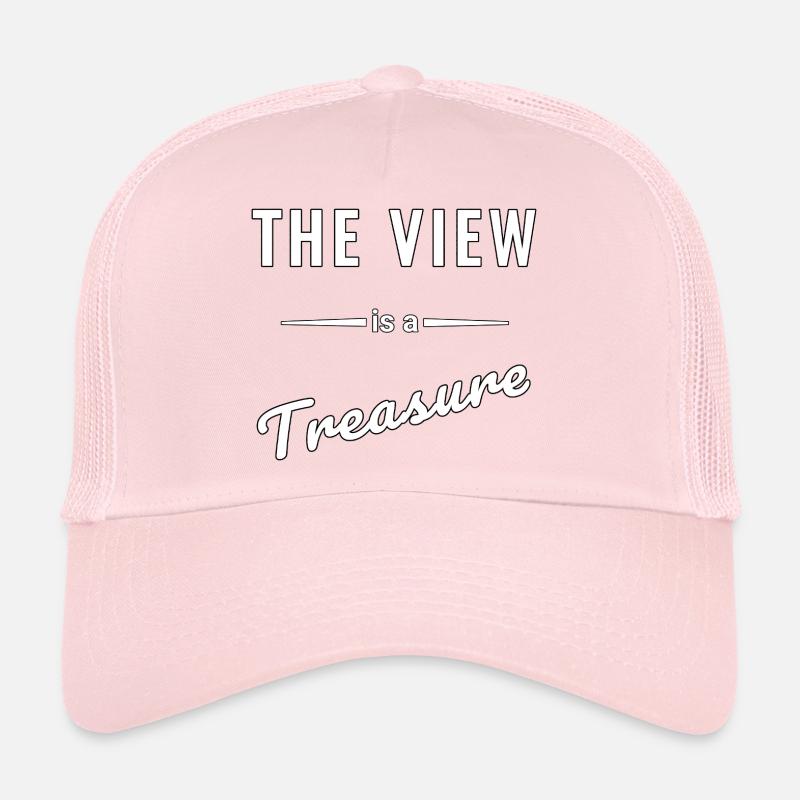The View is a Treasure – Spruch - Trucker Cap - Hellrosa