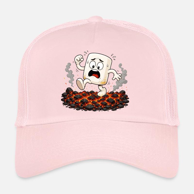 Marshmallow marche sur des braises incandescentes Casquette trucker 