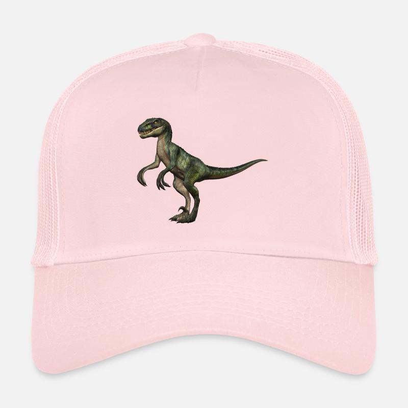 Velociraptor dinosaurs 5 - Trucker Cap - pale pink
