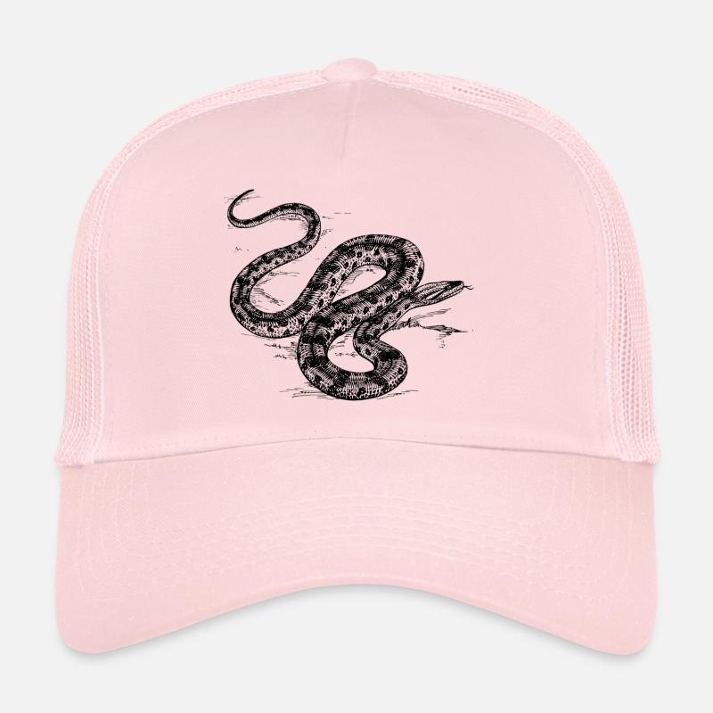 Graue Schlange - Trucker Cap - Hellrosa