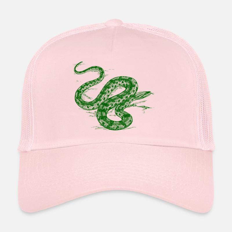 Grüne Schlange - Trucker Cap - Hellrosa