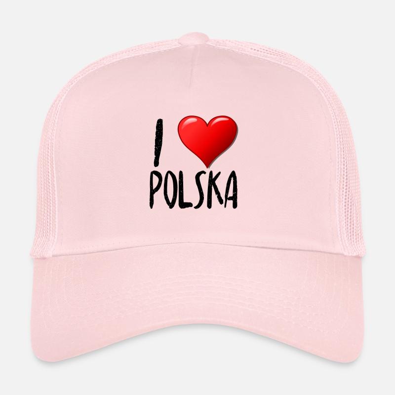 I Love Polska - Trucker Cap - pale pink