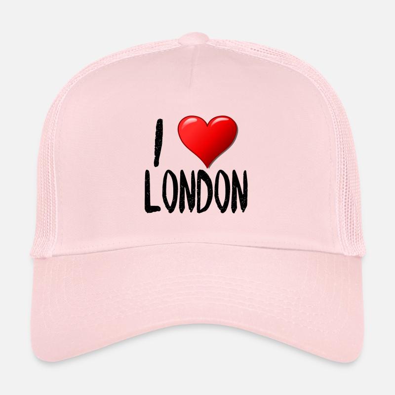 J'aime Londres - Casquette trucker - rose pâle