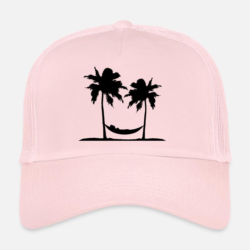 haengematte insel sonne palmen chill entspannt ent - Trucker Cap - Hellrosa