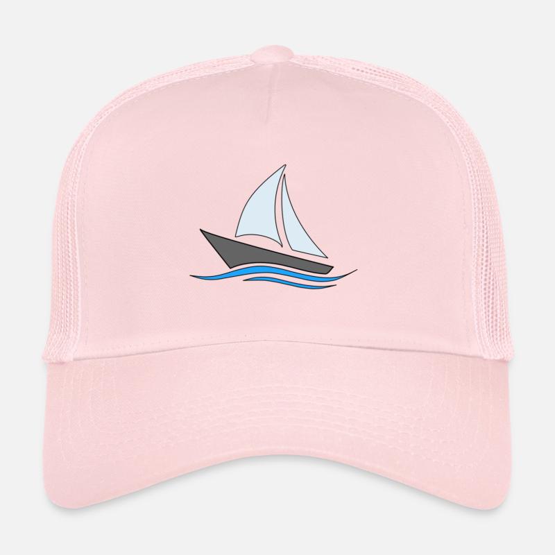 Schiff auf hoher See - Trucker Cap - Hellrosa