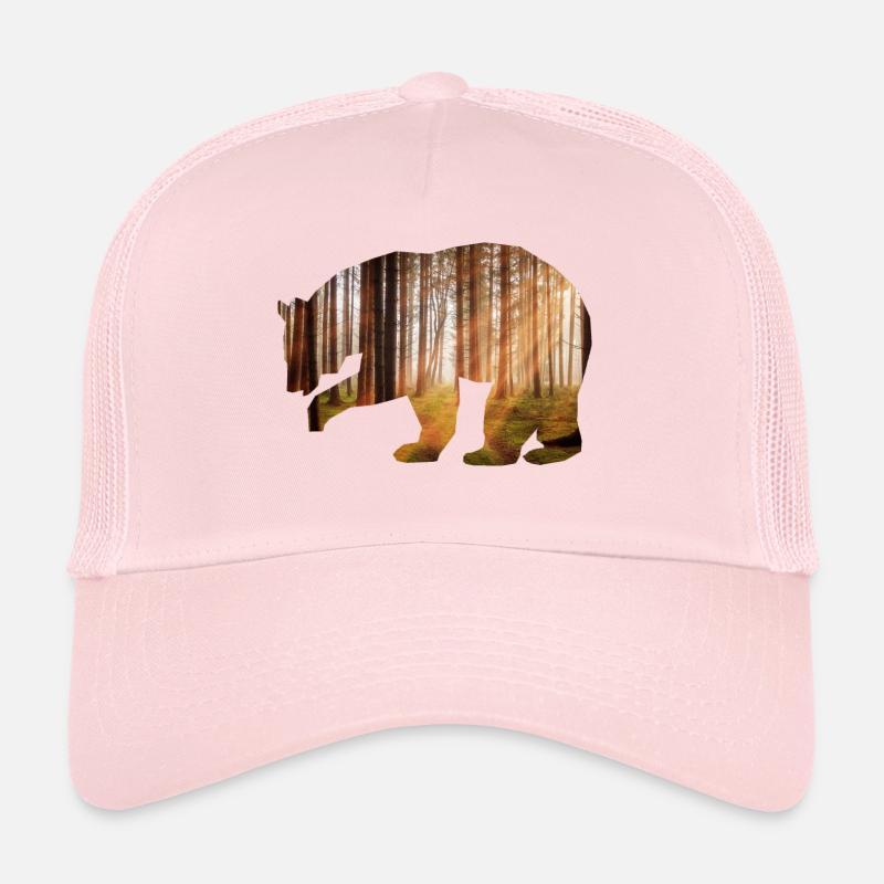 Bear Forest - Trucker Cap - pale pink