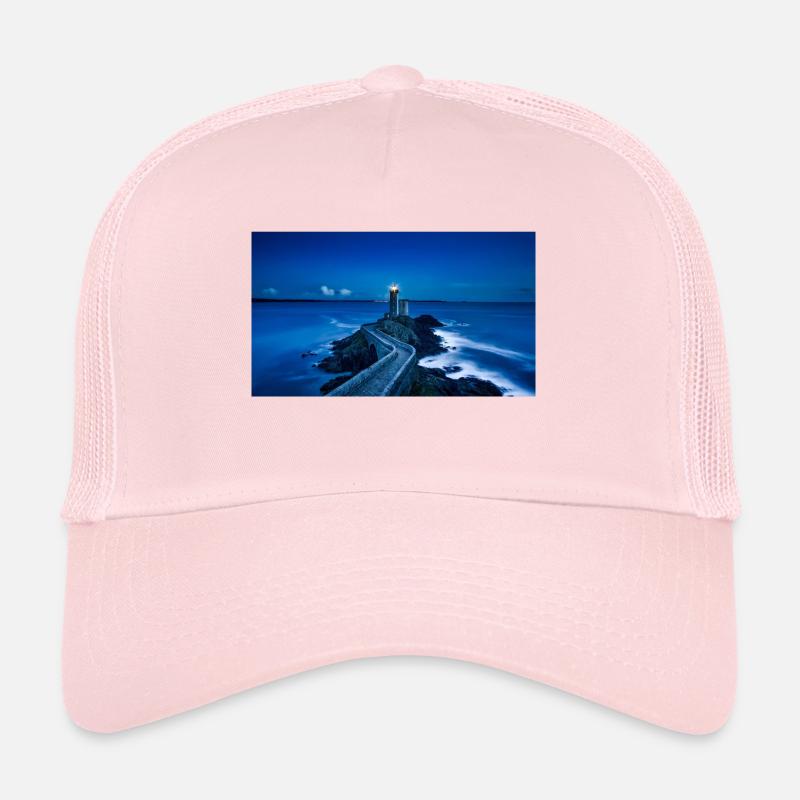 Côte avec phare - Casquette trucker  - rose pâle