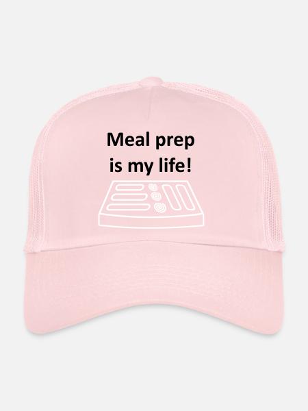 La préparation des repas, c’est ma vie ! - Casquette trucker  - rose pâle - Devant
