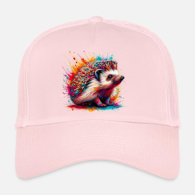 Hérisson - Casquette trucker  - rose pâle