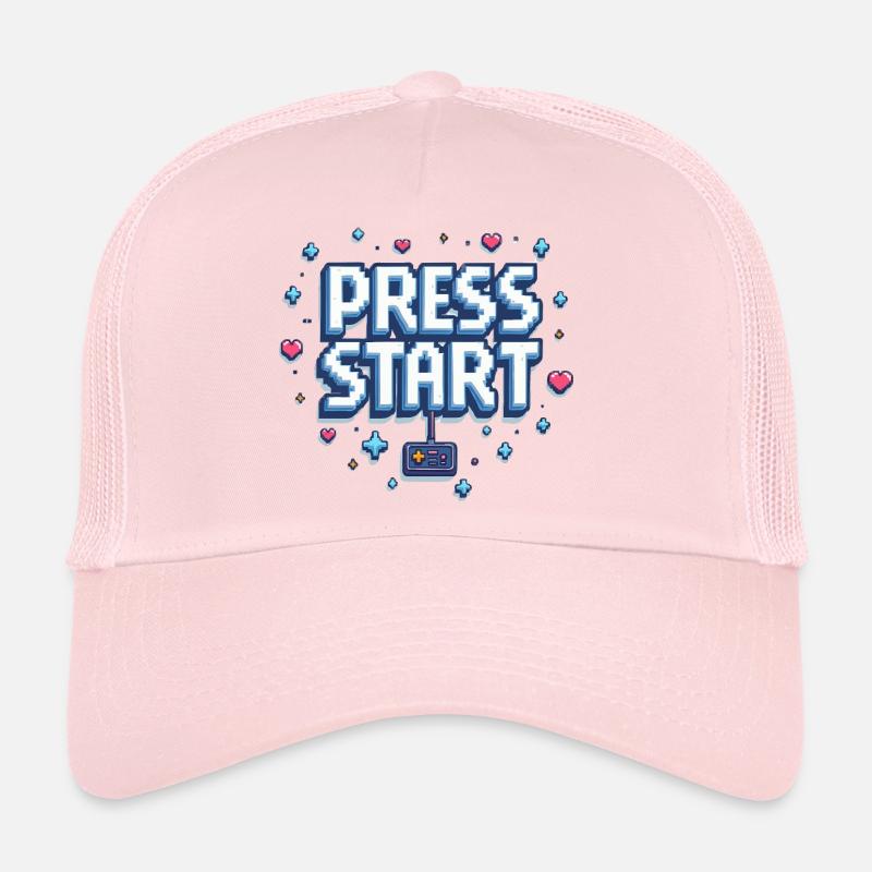 Press Start - Trucker Cap - Hellrosa