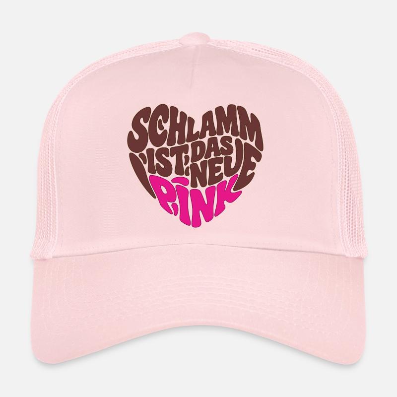 Schlamm ist das neue Pink - Herz Form - Herzform - Trucker Cap - Hellrosa