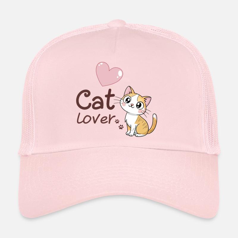 Funny Kittens Pink Heart Design Trucker Cap