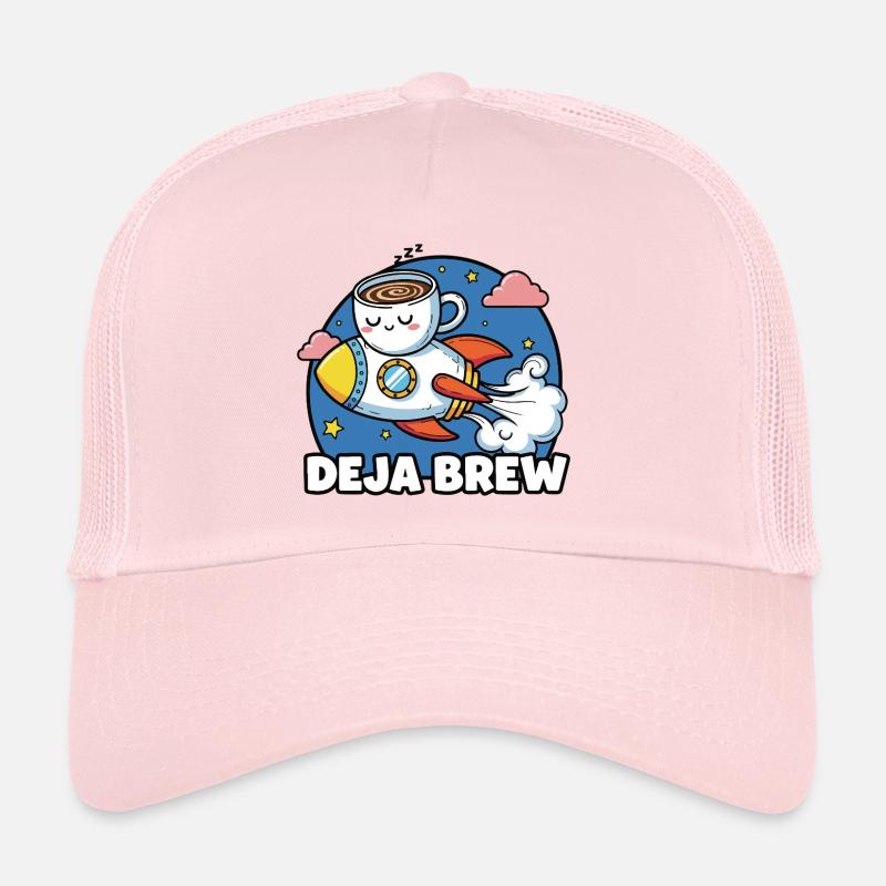 Lancement de la caféine - Casquette trucker  - rose pâle