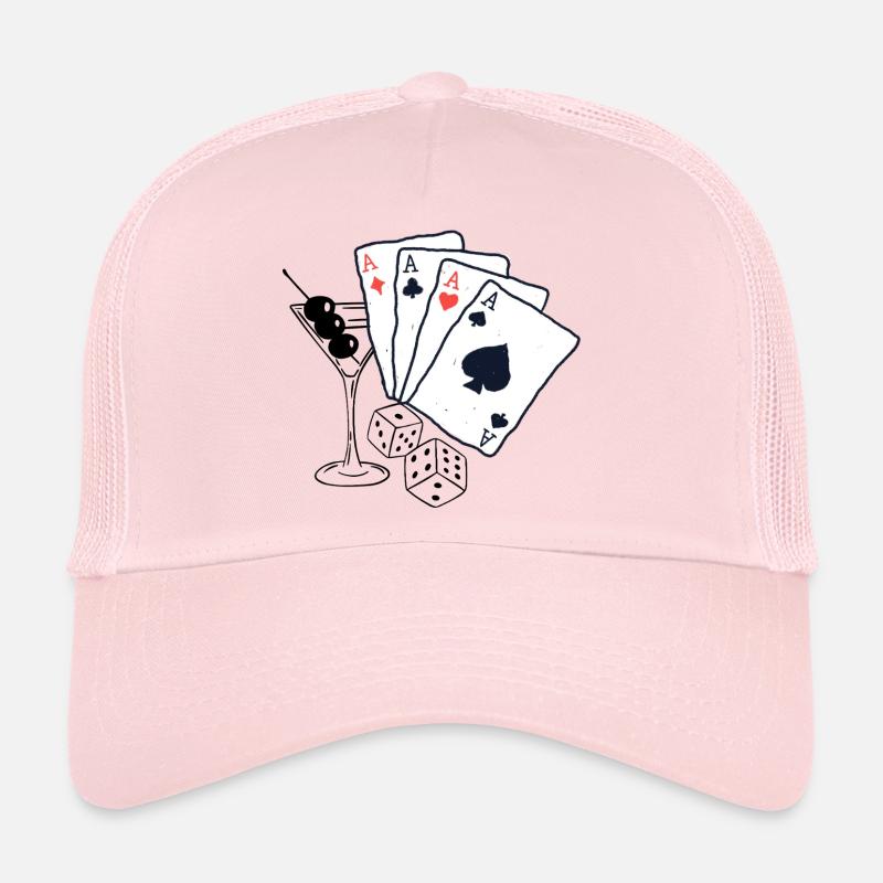 Conception de carte à jouer avec des motifs d’as Casquette trucker 