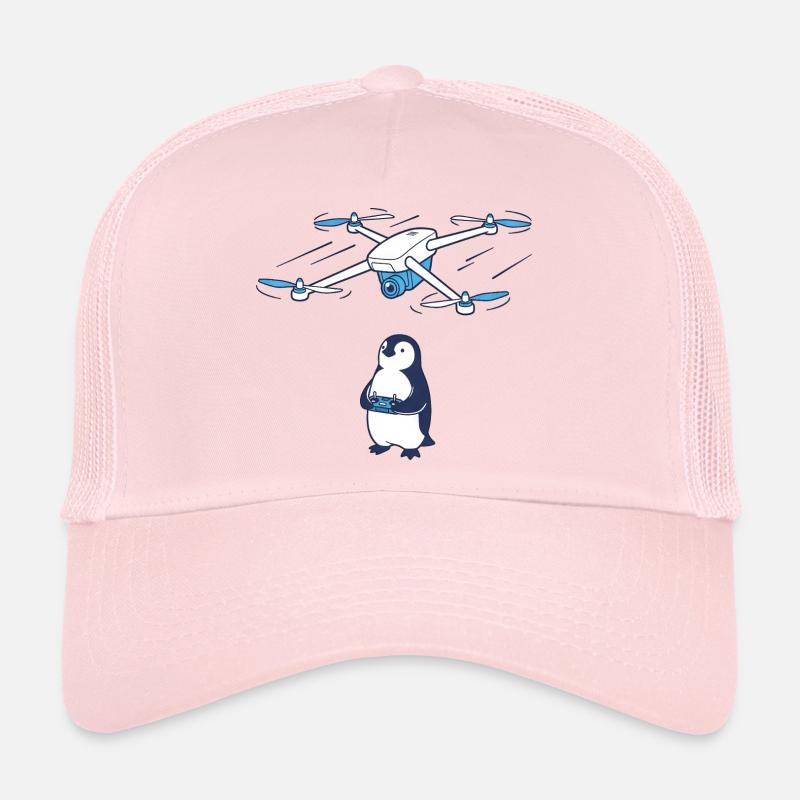 Drone and Penguin Trucker Cap