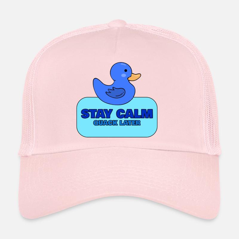 Restez calme, cancanez plus tard – Blue Duck Design Casquette trucker 