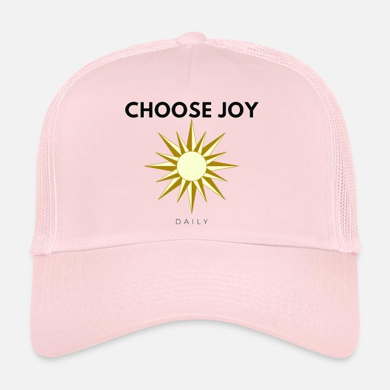 Choisissez le design de citation Joy Daily Minimal Sun Casquette trucker