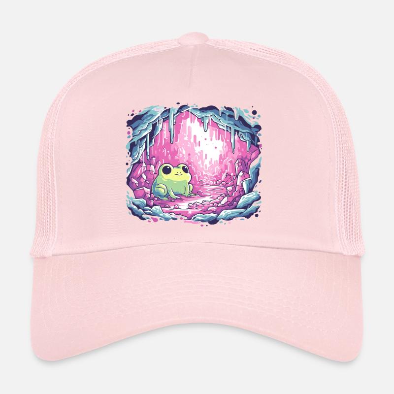 Frog in the pink crystal cauldron Trucker Cap