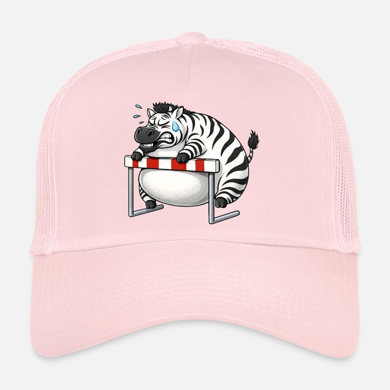 Drôle de course de haies maladroite de dessin animé zébré Casquette trucker 