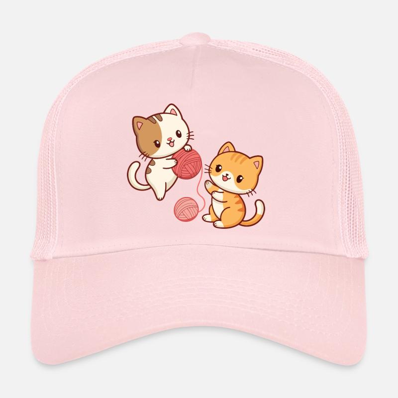 Niedliche Katzen und bunte Bälle Trucker Cap
