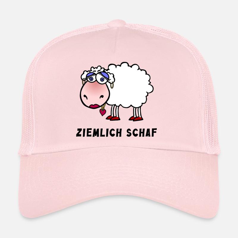 Jeu de mots de dessins animés Pretty Sheep Casquette trucker 