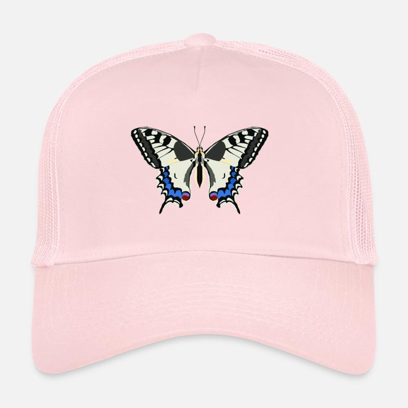 Schmetterlinge: Der Schwalbenschwanz - Trucker Cap - Hellrosa