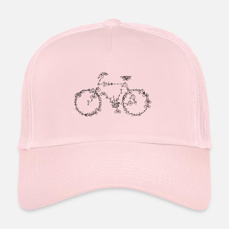 Accessoires de roue Roue de bicyclette pour les cyclistes cadeau - Casquette trucker  - rose pâle