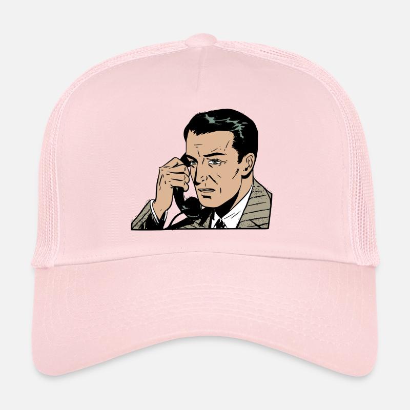 man on phone - Trucker Cap - Hellrosa
