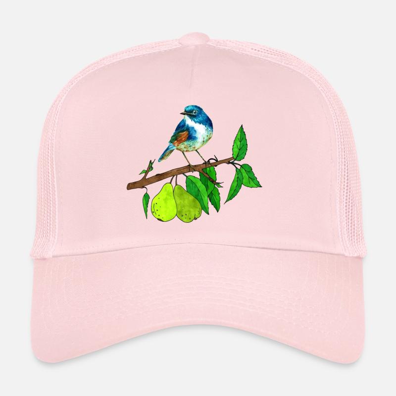 Blauer Vogel und Birne Trucker Cap