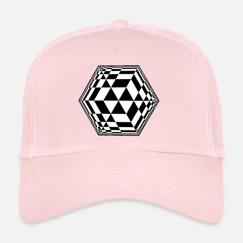 Würfel - Trucker Cap - Hellrosa