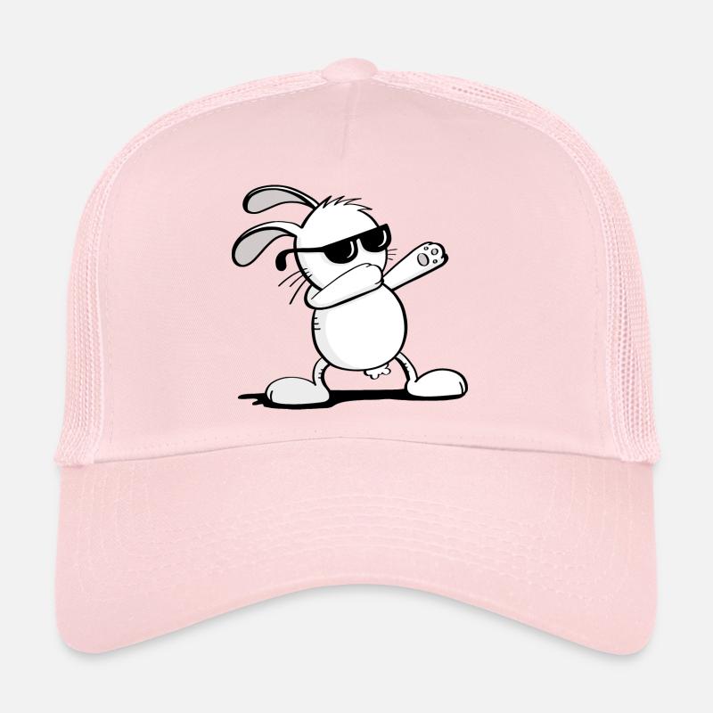 Cool Dab Dance Bunny - Lapin de Pâques tamponnant - Casquette trucker  - rose pâle