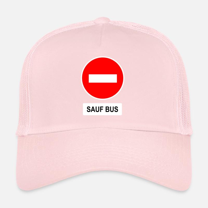 Sauf Bus Verkehrszeichen Remix Trucker Cap