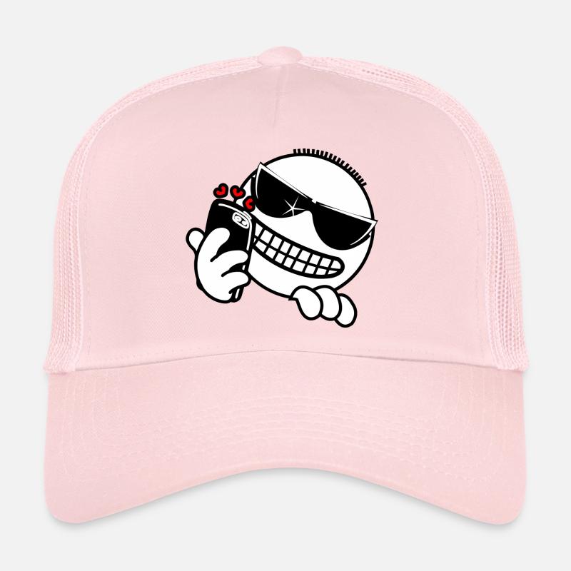 Hacker mit Telefon Trucker Cap