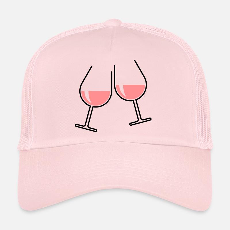 X2 Roséweingläser (Roséwein Wein Bauchig Offen 2C) Trucker Cap