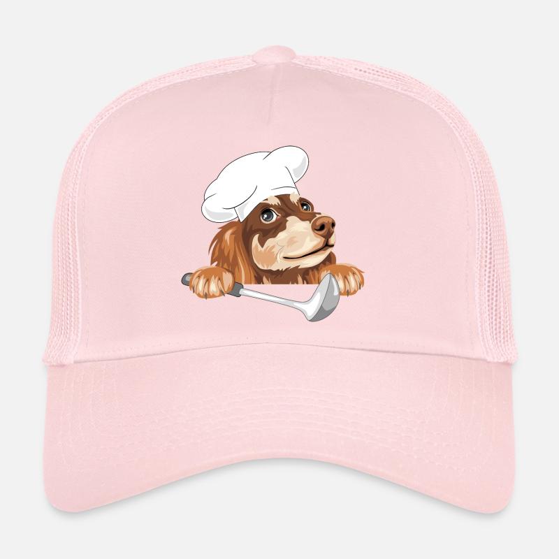 Teckel rêveur cuisinier avec une louche Casquette trucker 
