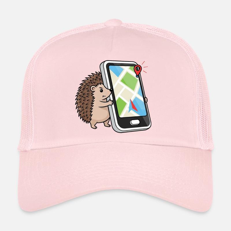 Lustig Igel Smartphone GPS Stadtplaner Geocaching Trucker Cap
