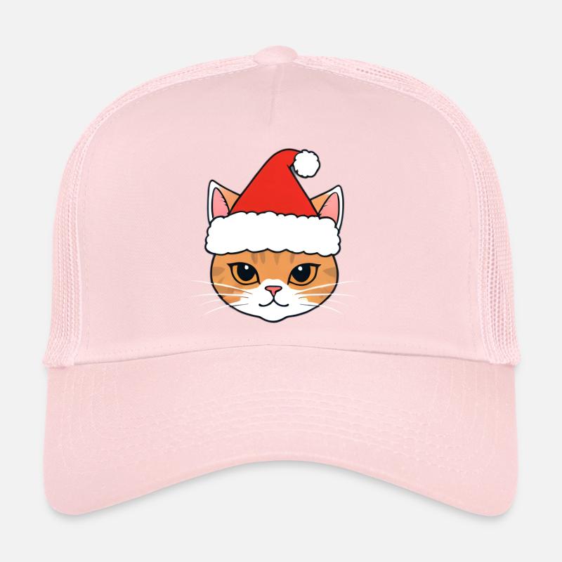 Weihnachtskatze mit Santa Hut Trucker Cap