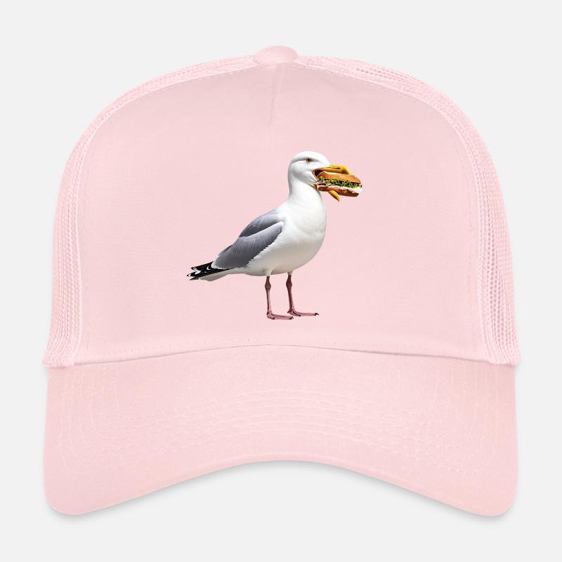 Silbermoewe-mit-Fischbroetchen Trucker Cap