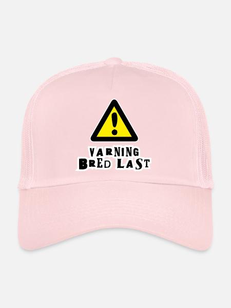 Avertissement de charge large - Casquette trucker  - rose pâle - Devant